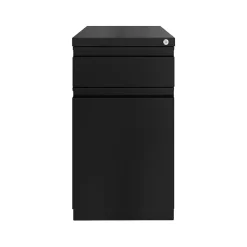 File Cabinets*Hirsh 2-Drawer Mobile Vertical File Cabinet, Letter Size, Lockable, 27.75"H x 15"W x 19.88"D, Black (25032)