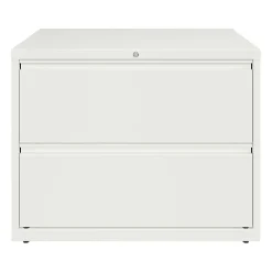 File Cabinets*Hirsh HL10000 Series 2-Drawer Lateral File Cabinet, Locking, Letter/Legal, White, 36" (23700)