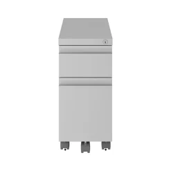 File Cabinets*Hirsh HL10000 Series 2-Drawer Mobile Vertical File Cabinet, Letter/Legal Size, Lockable, Arctic Silver (24044)