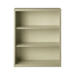 Bookcases*Hirsh HL8000 Series 42"H 3-Shelf Bookcase with Adjustable Shelves, Putty Steel (21989)