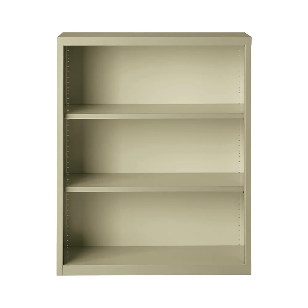 Bookcases*Hirsh HL8000 Series 42"H 3-Shelf Bookcase with Adjustable Shelves, Putty Steel (21989)