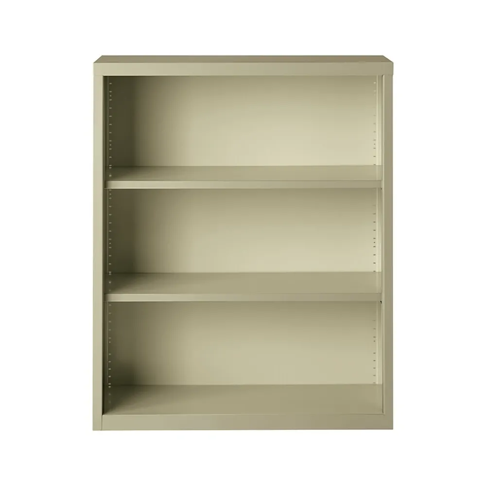 Bookcases*Hirsh HL8000 Series 42"H 3-Shelf Bookcase with Adjustable Shelves, Putty Steel (21989)