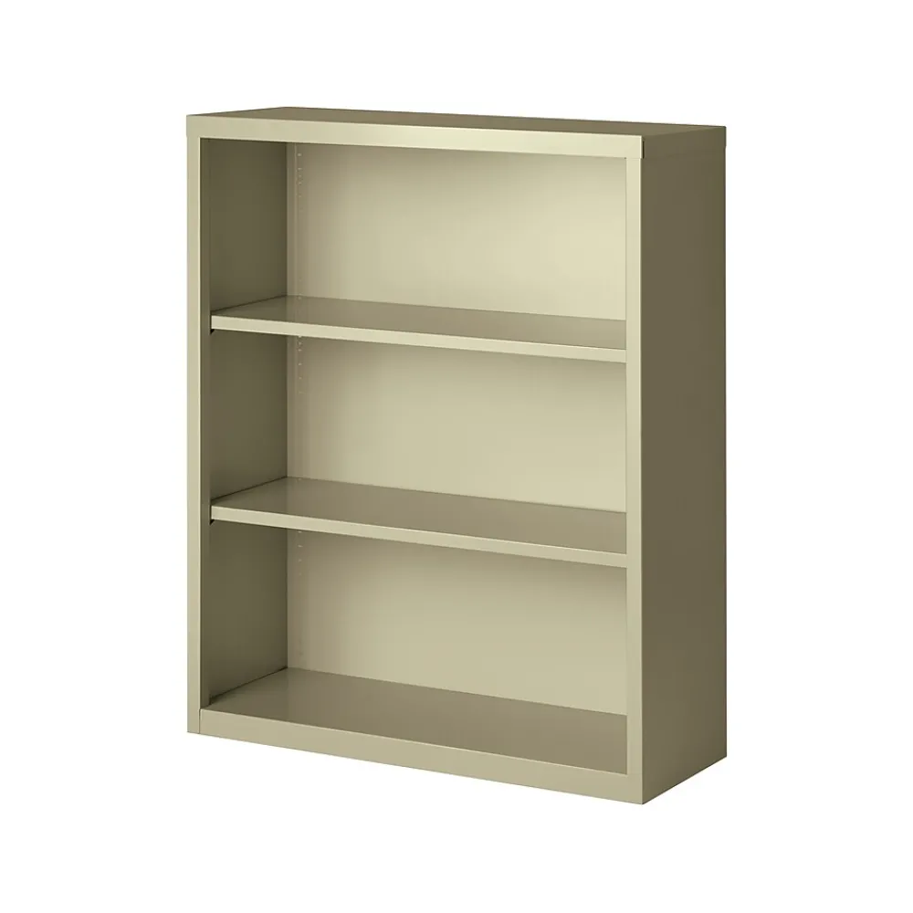 Bookcases*Hirsh HL8000 Series 42"H 3-Shelf Bookcase with Adjustable Shelves, Putty Steel (21989)