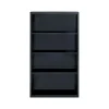 Bookcases*Hirsh HL8000 Series 60"H 4-Shelf Bookcase with Adjustable Shelves, Black Steel (21993)