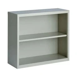 Bookcases*Hirsh HL8000 Series 30"H 2-Shelf Bookcase with Adjustable Shelf, Light Gray Steel (21988)