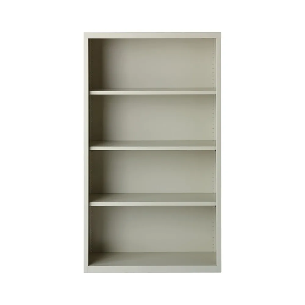 Bookcases*Hirsh HL8000 Series 60"H 4-Shelf Bookcase with Adjustable Shelves, Light Gray Steel (21994)