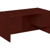 Office Desks*HON 10500 60" Double Pedestal Desk, Mahogany (H10573NN)