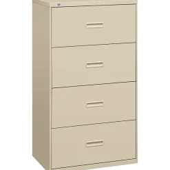 File Cabinets*HON 4 Drawers Lateral File, Letter/Legal, Putty, 30"W (BSX434LL)