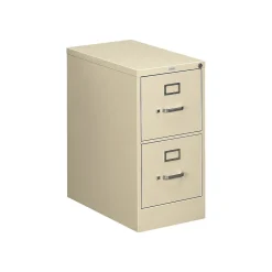 File Cabinets*HON 510 Series 2-Drawer Vertical File Cabinet, Locking, Letter, Putty/Beige, 25"D (512PL)
