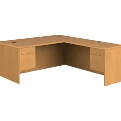 L-Desks*HON 10500 Series L Shaped Office Desk, 72"W, Harvest