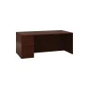 Computer Desks*HON 10500 Series Left Pedestal Desk, 2 Box/1 File Drawer, 72"W, Mahogany Finish