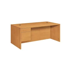 Office Desks*HON 10500 Series Left Pedestal Desk 72"W, Harvest, 29 1/2"H x 72"W x 36"D