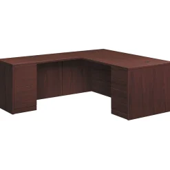 L-Desks*HON 10500 Series L-Station, Right, Mahogany Finish