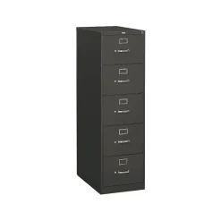 File Cabinets*HON ® 310 Series Vertical File Cabinet, Legal, 5-Drawer, Charcoal, 26 1/2