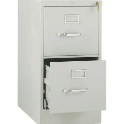 File Cabinets*HON 510 Series Vertical File Cabinet with High Sides, Letter, 2-Drawer, Light Gray, 25"D (H512PQ)