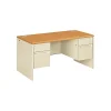 Computer Desks*HON 38000 Series 60"W Double Pedestal Desk, Harvest (38155CL)
