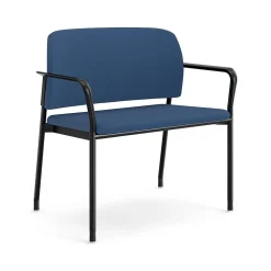 Folding & Stacking*HON Accommodate Vinyl Upholstered Bariatric Stacking Chair, Blue/Textured Charcoal (HSB50.F.E.SX04.P7A) Elysian