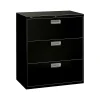 File Cabinets*HON Brigade 600 Series 3-Drawer Lateral File Cabinet, Locking, Letter/Legal, Black, 36"W (PHS-88)