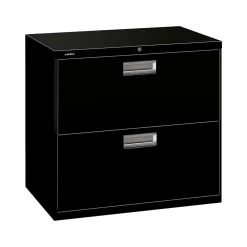 File Cabinets*HON Brigade 600 Series 2-Drawer Lateral File Cabinet, Locking, Letter/Legal, Black, 30"W (H672.L.P)