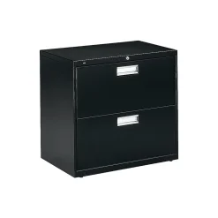 File Cabinets*HON Brigade 600 Series 2-Drawer Lateral File Cabinet, Locking, Letter/Legal, Black, 30