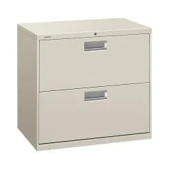 File Cabinets*HON Brigade 600 Series 2-Drawer Lateral File Cabinet, Locking, Letter/Legal, Gray, 30"W (H672.L.Q)