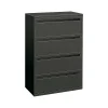 File Cabinets*HON Brigade 700 Series 4-Drawer Lateral File Cabinet, Locking, Charcoal, Letter/Legal, 36"W (H784.L.S)