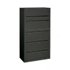 File Cabinets*HON Brigade 700 Series 5-Drawer Lateral File Cabinet, Locking, Letter/Legal, Charcoal, 36"W (-785LS)