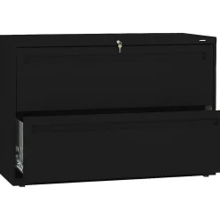 File Cabinets*HON Brigade 700 Series 2-Drawer Lateral File Cabinet, Locking, Black, Letter/Legal, 42"W (H792.L.P)