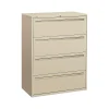 File Cabinets*HON Brigade 700 Series 4-Drawer Lateral File Cabinet, Locking, Letter/Legal, Putty, 42"W (H794.L.L)