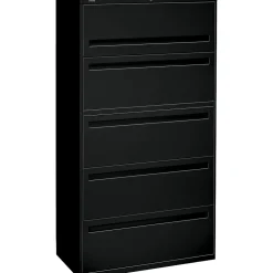 File Cabinets*HON Brigade® 700 Series Lateral File, 5-Drawer, 67Hx36Wx19-1/4"D, Black