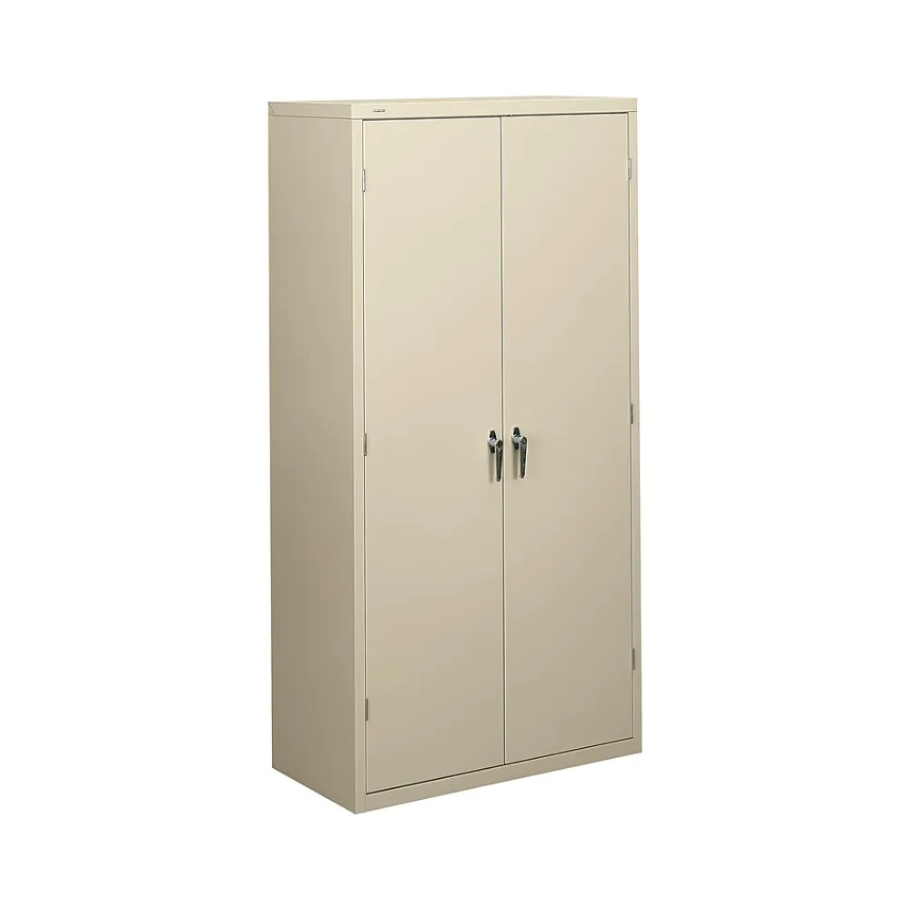 Storage Cabinets*HON Brigade 72" Steel Storage Cabinet with 5 Shelves, Putty (SC1872L)
