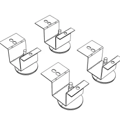 File Cabinets*HON Brigade Pedestal Adjustable Glides, Black (20040AG)
