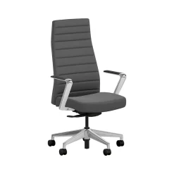 Office Chairs*HON Cofi Fabric Swivel Executive Chair, Graphite/Polished Aluminum (HCFEU.W0.STC.P.H.UR93.CHSTC09.PA)