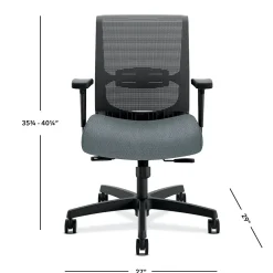 Ergonomic Chairs*HON Convergence Fabric/Mesh Task Chair, Gray Pattern (CMY1AAPX25) Gray Fabric