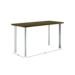 Computer Desks*HON Coze 54"W Desk, and Silver (RPL2454FWP6) Florence Walnut
