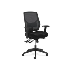 Office Chairs*HON Crio High-Back Task Chair, Mesh Back, Adjustable Arms, Adjustable Lumbar, Black Fabric (BSXVL582ES10T)