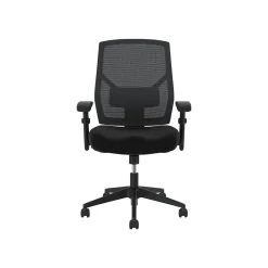 Office Chairs*HON Crio High-Back Task Chair, Mesh Back, Adjustable Arms, Adjustable Lumbar, Black Leather (BSXVL581SB11T)
