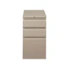 File Cabinets*HON Flagship 3-Drawer Mobile Vertical File Cabinet, Letter Size, Lockable, 28"H x 15"W x 22.88"D, Putty (18723RL)