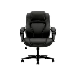 Office Chairs*HON High-Back Chair, Fixed Arms, Black Vinyl (BSXVL402EN11)