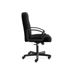 Office Chairs*HON High-Back Executive Chair, Center-Tilt, Fixed Arms, Black Fabric (BSXVL601VA10)