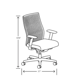 Office Chairs*HON Ignition 2.0 Ergonomic Vinyl/ReActiv Swivel Task Chair, Basalt (HIWMRAKD.Y2.A.H.0S.SX23.BL.SB.T)