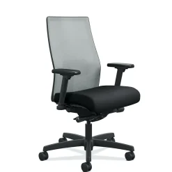 Office Chairs*HON Ignition 2.0 Mesh Back Fabric Task Chair, Black/Fog (I2M2AFLC10TK)