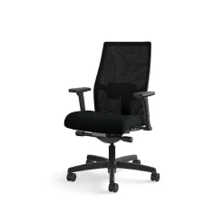 Ergonomic Chairs*HON Ignition 2.0 Mesh/Vinyl Mid-Back Task Chair, Adjustable Arms, Black (12M2AMLU10TK) Black Vinyl