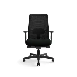 Ergonomic Chairs*HON Ignition 2.0 Mesh/Vinyl Mid-Back Task Chair, Adjustable Arms, Black (12M2AMLU10TK) Black Vinyl