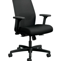 Office Chairs*HON Ignition ilira-Stretch Mesh Back Task Chair, Synchro-Tilt Control With Seat Slider, 26"W x 26.5"D, 26"W x 40.5"H, Black