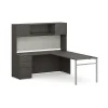 L-Desks*HON Mod 72" L-Shaped Executive Desk with Storage, Slate Teak (HLPL8472LDSKSL1ULEGS)