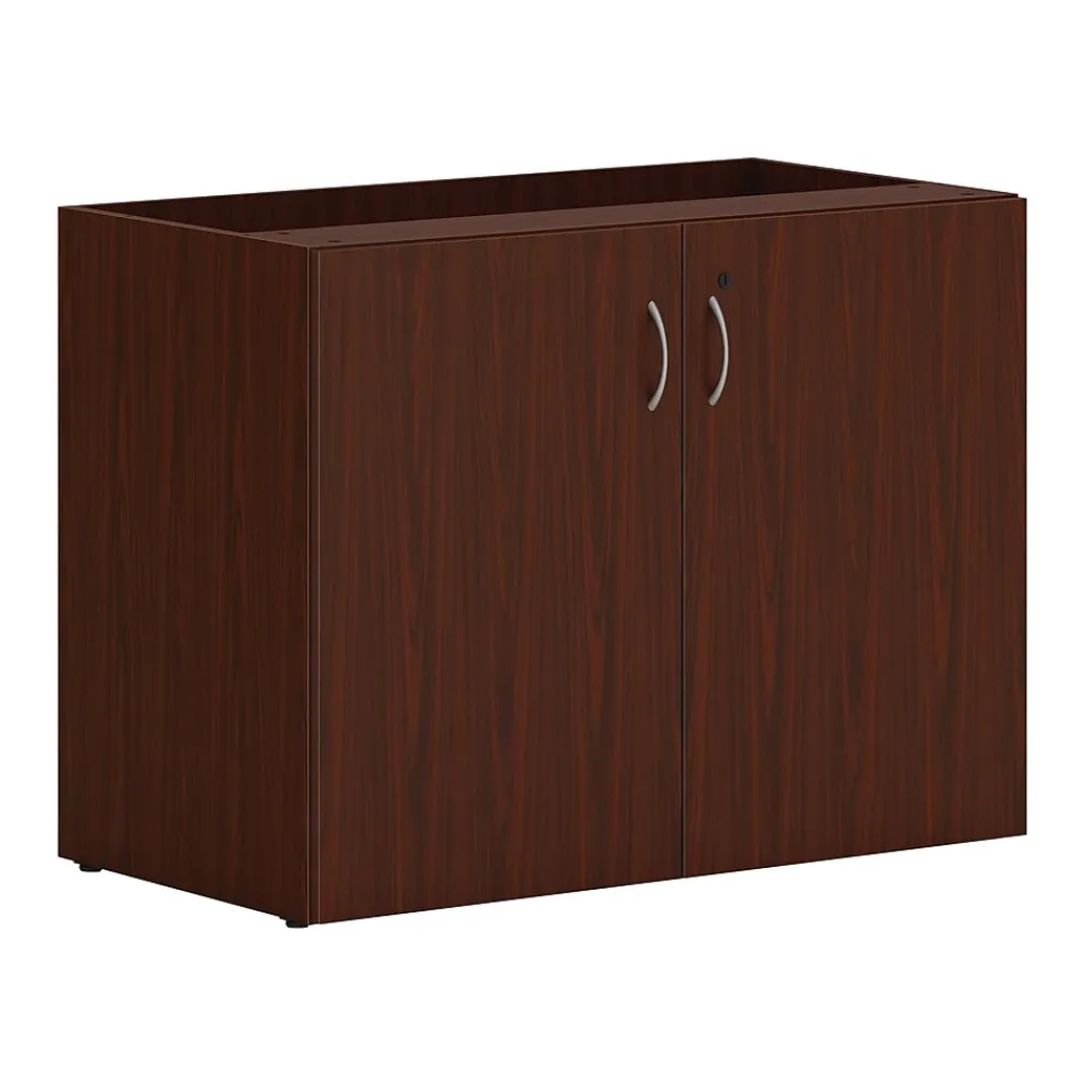 Storage Cabinets*HON Mod 29" Storage Cabinet with 1 Shelf, Traditional Mahogany (HLPLSC3620.LTM1)