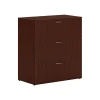 File Cabinets*HON Mod 3-Drawer Lateral File Cabinet, Locking, Letter/Legal, Traditional Mahogany, 36" (HLPLLF3620L3.LTM1)