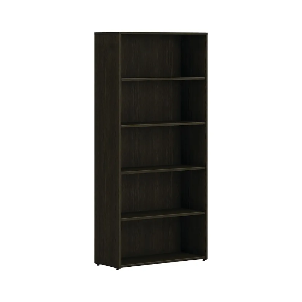 Bookcases*HON Mod 5-Shelf 65"H Bookcase, Java Oak (HLPLBC3013B5.LJA1)