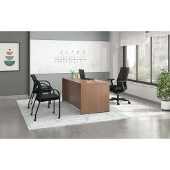 Computer Desks*HON Mod 66"W Double-Pedestal Desk, (HLPLDS66PSSE1) Sepia Walnut